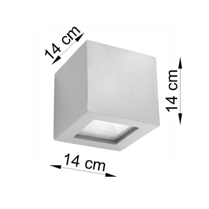 Glass up down wall light grey, Caitlin