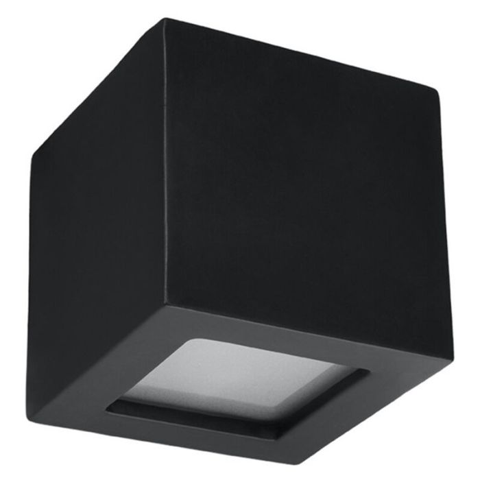 Glass up down wall light black, Caitlin