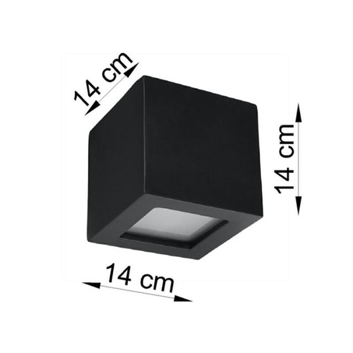 Glass up down wall light black, Caitlin