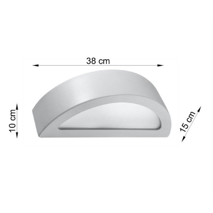 Glass up down wall light grey, Fadila