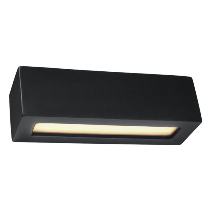 Glass up down wall light black, Emmaly