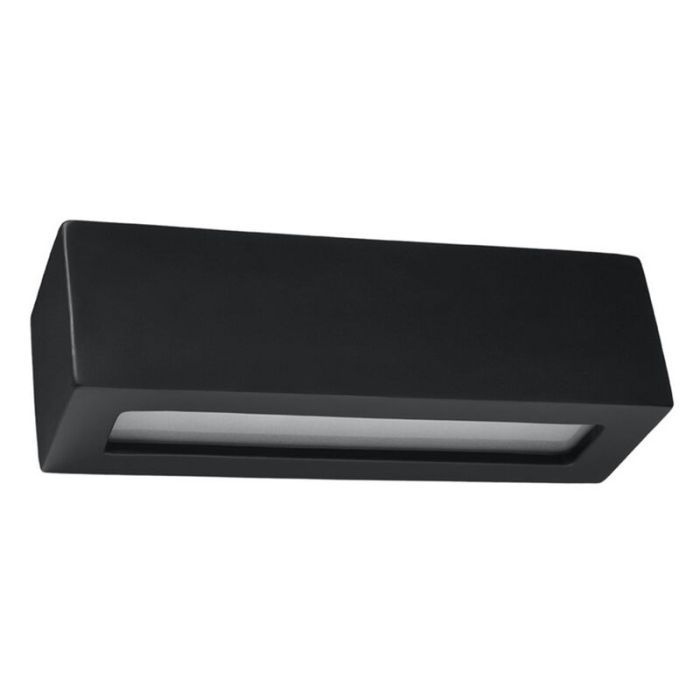 Glass up down wall light black, Emmaly