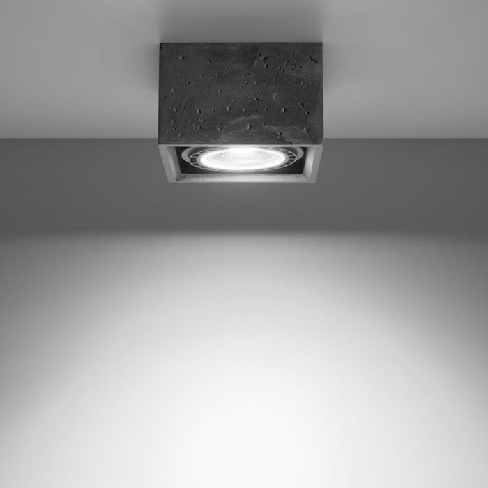 Concrete surface mounted downlight grey, Alfons