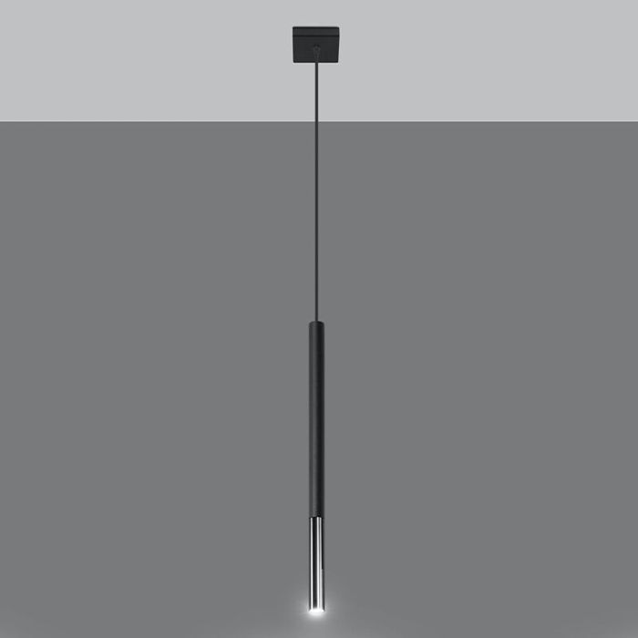 Aluminium pendant light chrome, Ilonca