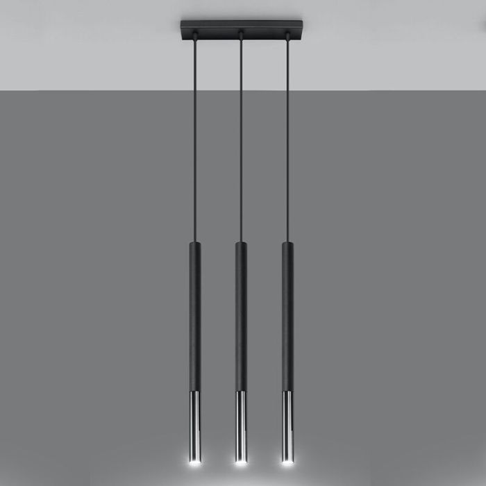 Aluminium pendant light chrome, Ilonca