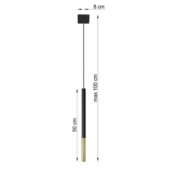 Aluminium pendant light gold, Ilonca