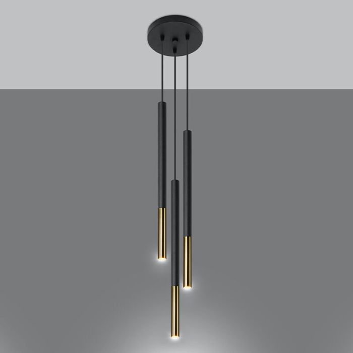 Aluminium pendant light gold, Ilonca