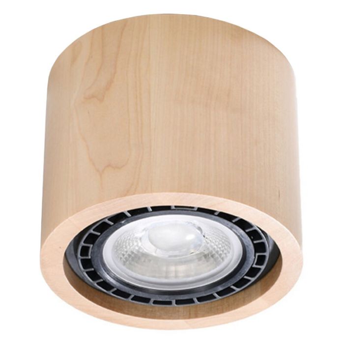 Wood surface mounted downlight brown, Alessio