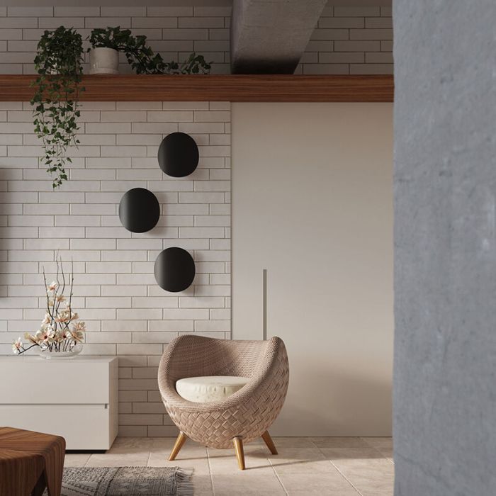 Aluminium up down wall light black, Jildou