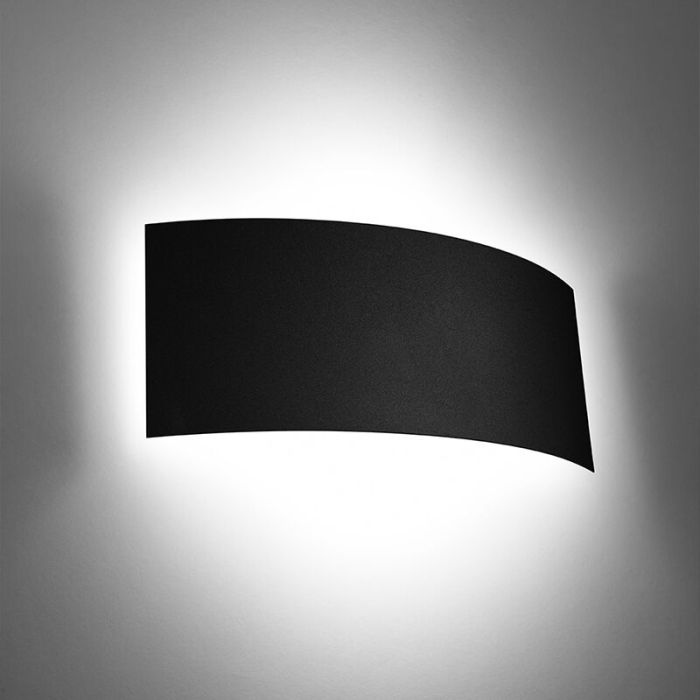 Aluminium up down wall light black, Jorgo