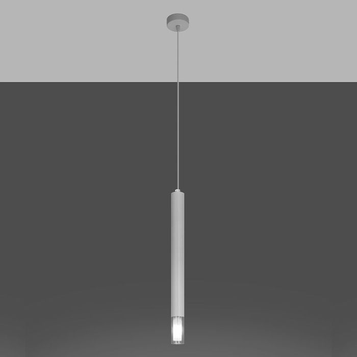Glass pendant light white, Ishani