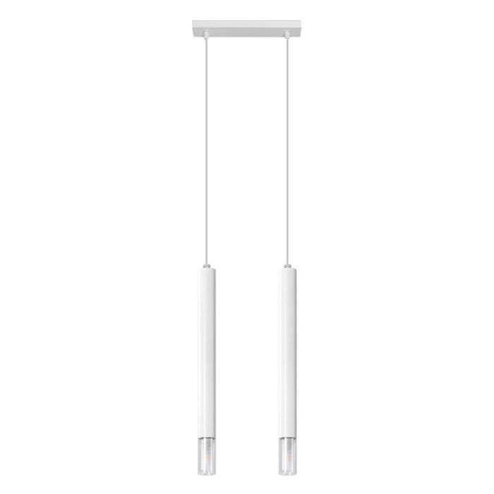 Glass pendant light white, Ishani