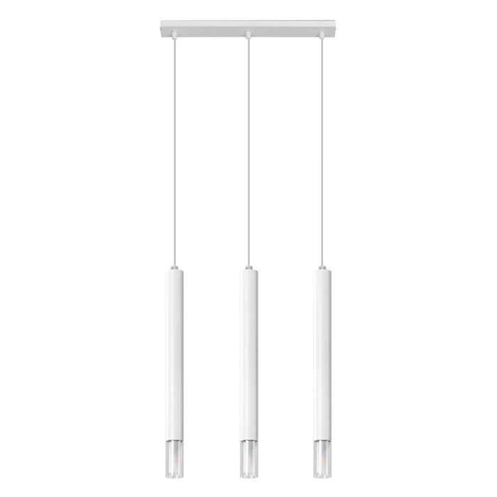Glass pendant light white, Ishani