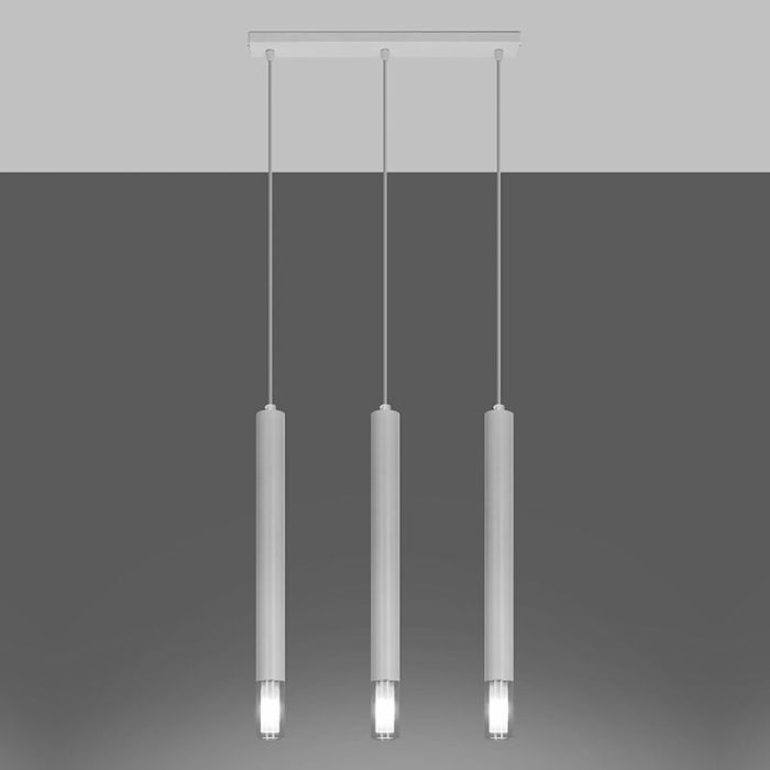 Glass pendant light white, Ishani