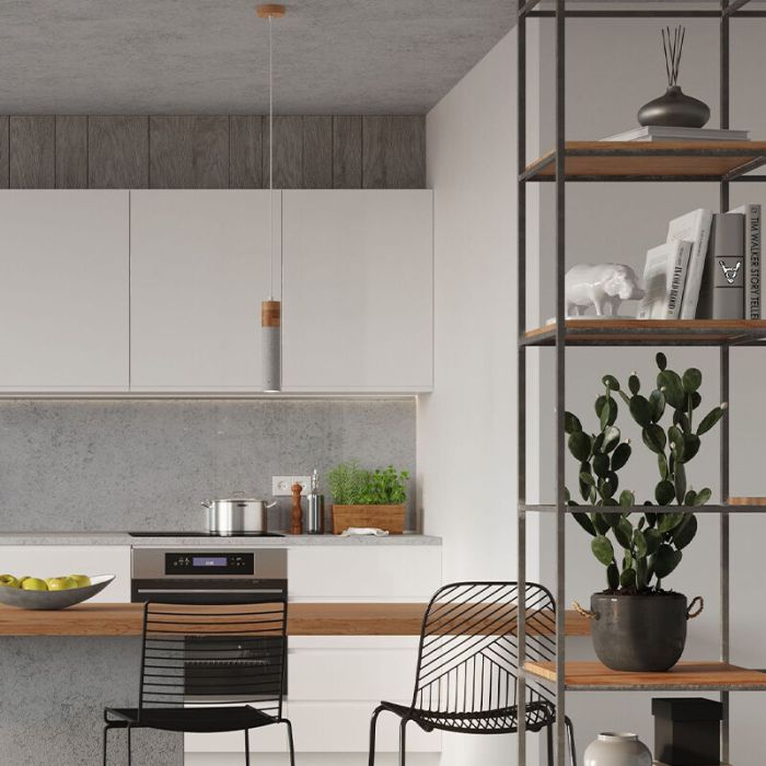 Concrete pendant light brown, Ferron