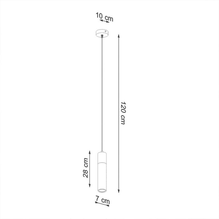 Concrete pendant light brown, Ferron