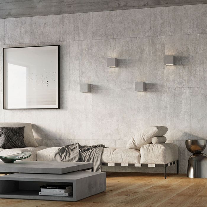 Concrete up down wall light grey, Caitlin