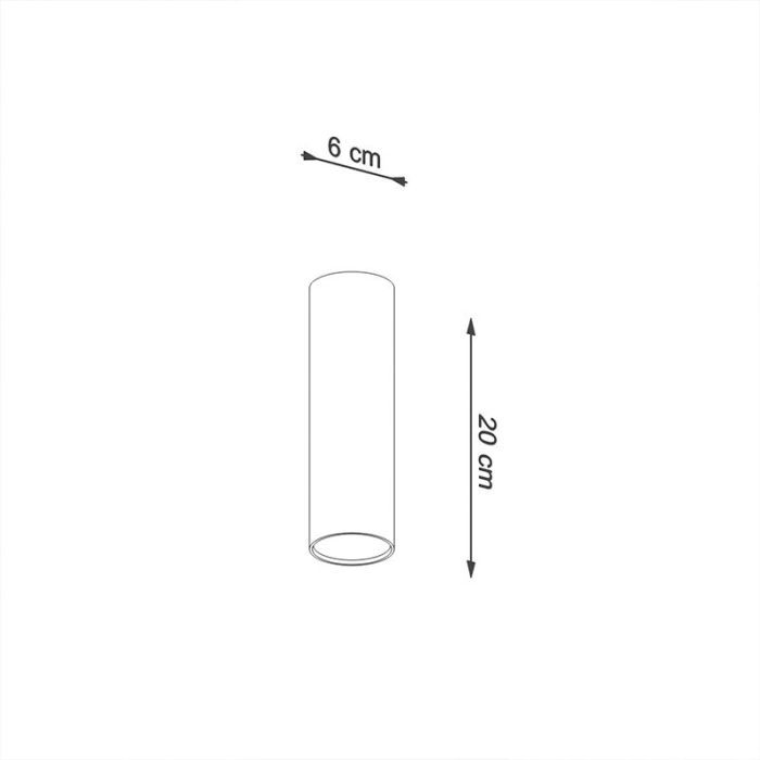 Aluminium surface mounted downlight white, Harley
