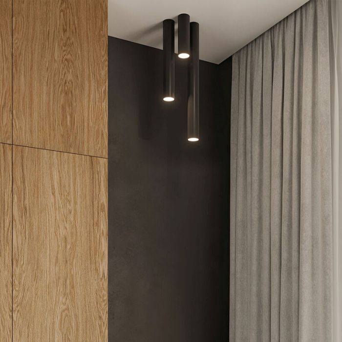 Aluminium surface mounted downlight black, Harley