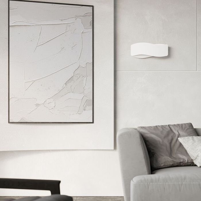 Aluminium up down wall light white, Keely