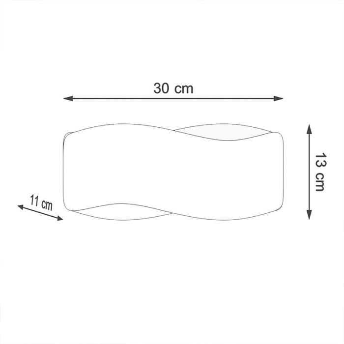 Aluminium up down wall light white, Keely