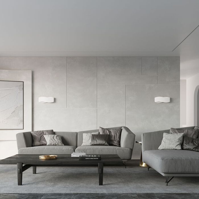 Aluminium up down wall light white, Keely