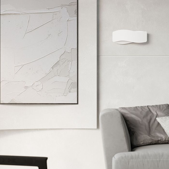 Aluminium up down wall light white, Keely