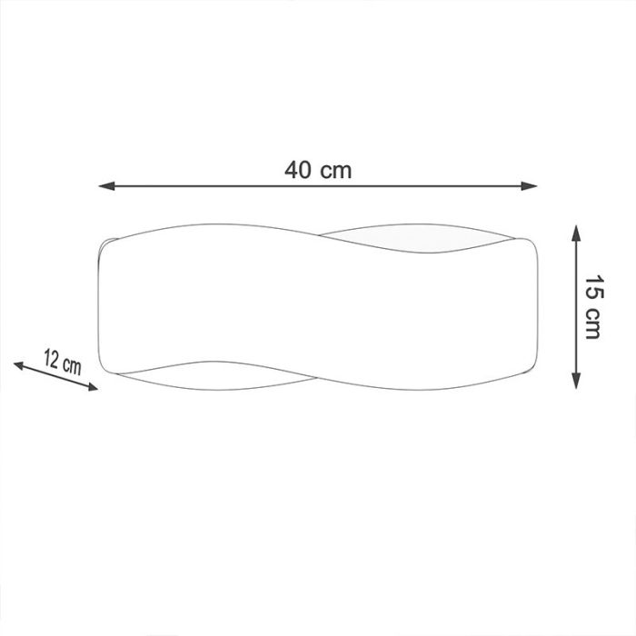 Aluminium up down wall light white, Keely