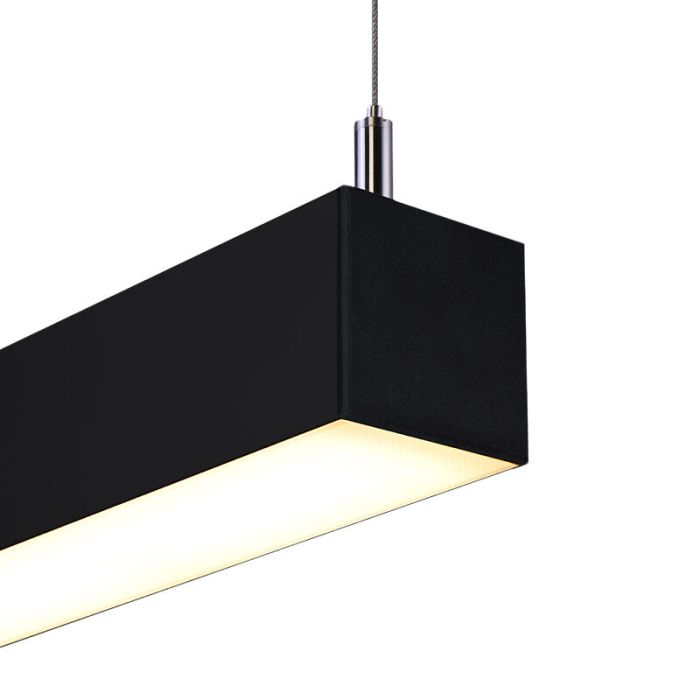 Aluminium pendant light black, Mascha, 22W, 3000K LED