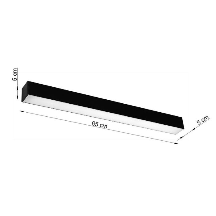 Aluminium wall light black, Mascha, 22W, 3000K LED