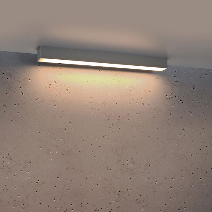 Aluminium ceiling light grey, Mascha, 22W, 3000K LED