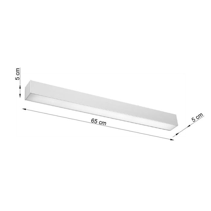 Aluminium ceiling light grey, Mascha, 22W, 3000K LED