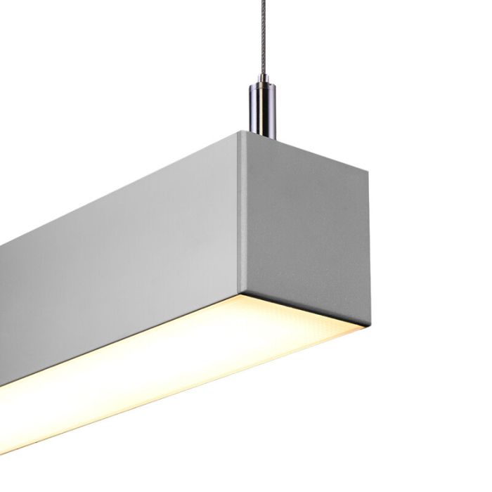 Aluminium pendant light grey, Mascha, 31W, 3000K LED
