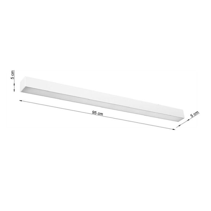 Aluminium ceiling light white, Mascha, 31W, 3000K LED