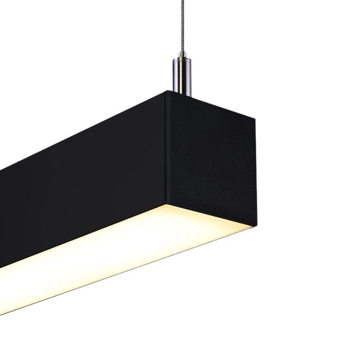 Aluminium pendant light black, Mascha, 38W, 3000K LED