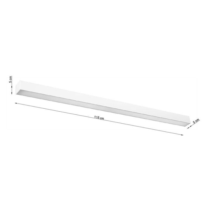 Aluminium ceiling light white, Mascha, 38W, 3000K LED