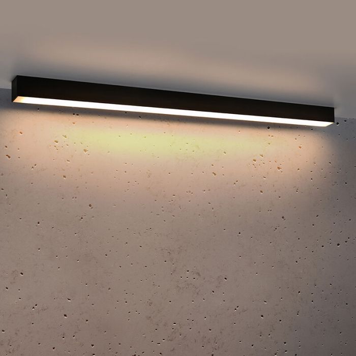 Aluminium ceiling light black, Mascha, 38W, 3000K LED