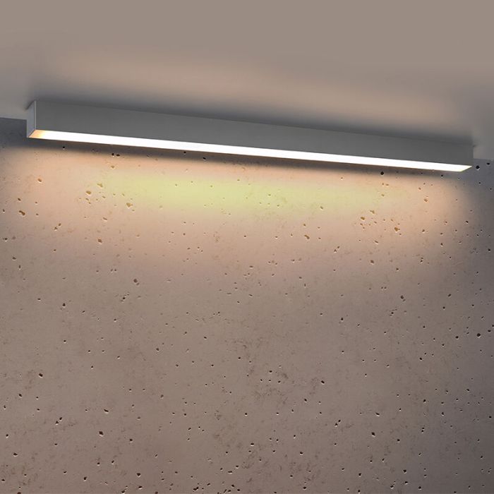Aluminium ceiling light grey, Mascha, 38W, 3000K LED