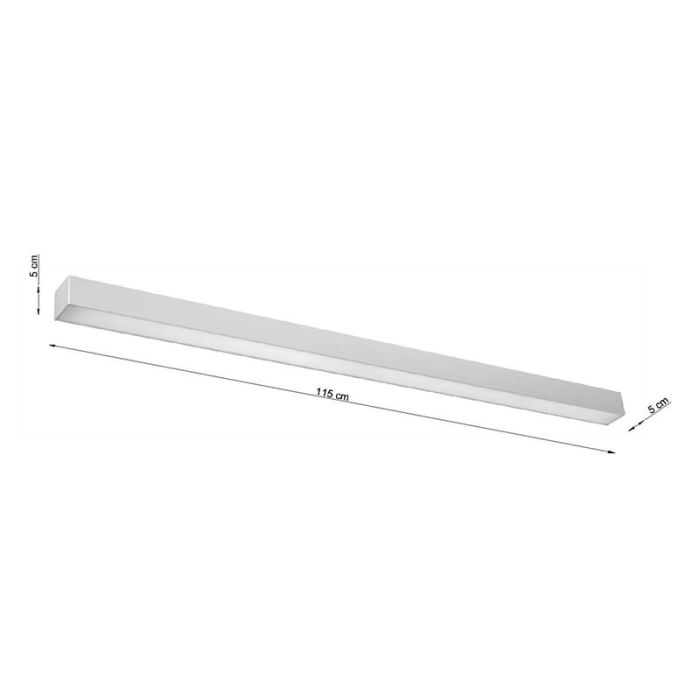 Aluminium ceiling light grey, Mascha, 38W, 3000K LED