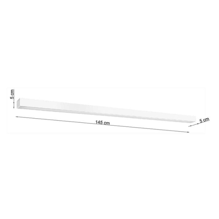 Aluminium wall light white, Mascha, 48W, 3000K LED