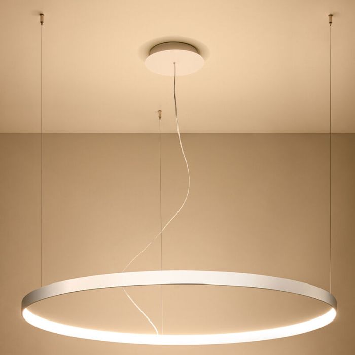 Aluminium pendant light white, Ringo, 70W, 3000K LED