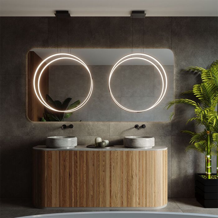 Aluminium pendant light black, Ringo, 70W, 3000K LED