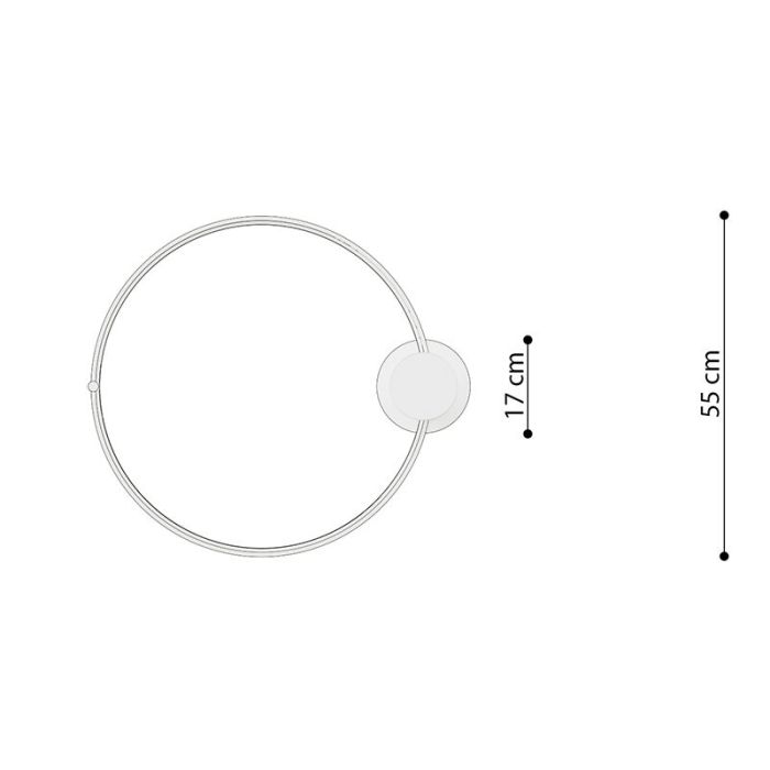 Aluminium flush ceiling light white, Ringo, 30W, 3000K LED