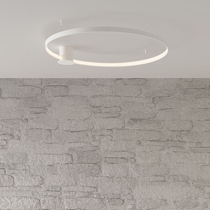 Aluminium flush ceiling light white, Ringo, 30W, 3000K LED