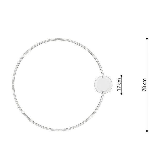 Aluminium flush ceiling light white, Ringo, 50W, 3000K LED