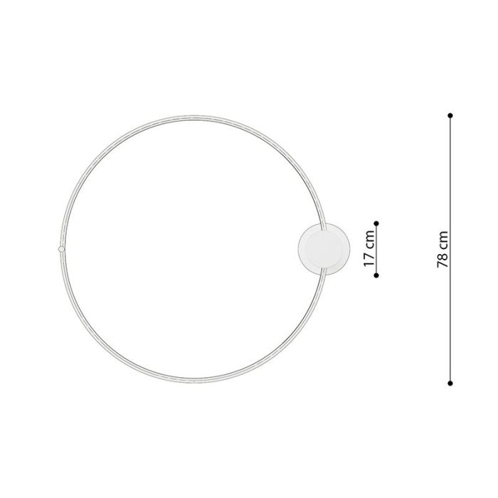 Aluminium flush ceiling light black, Ringo, 50W, 3000K LED