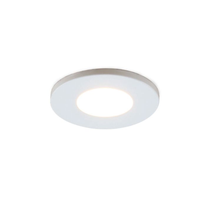 2 white porch spotlights Dico, IP65, with connection set and remote control