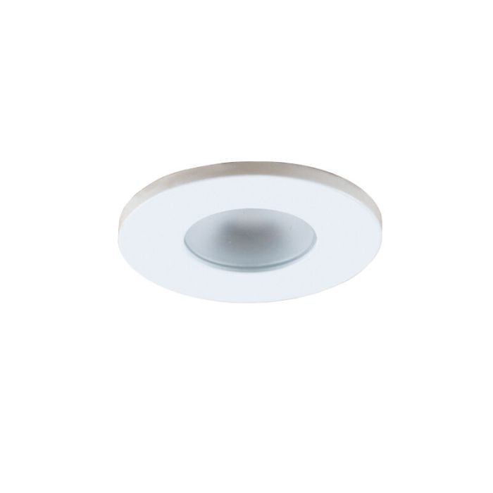 2 white porch spotlights Dico, IP65, with connection set and remote control