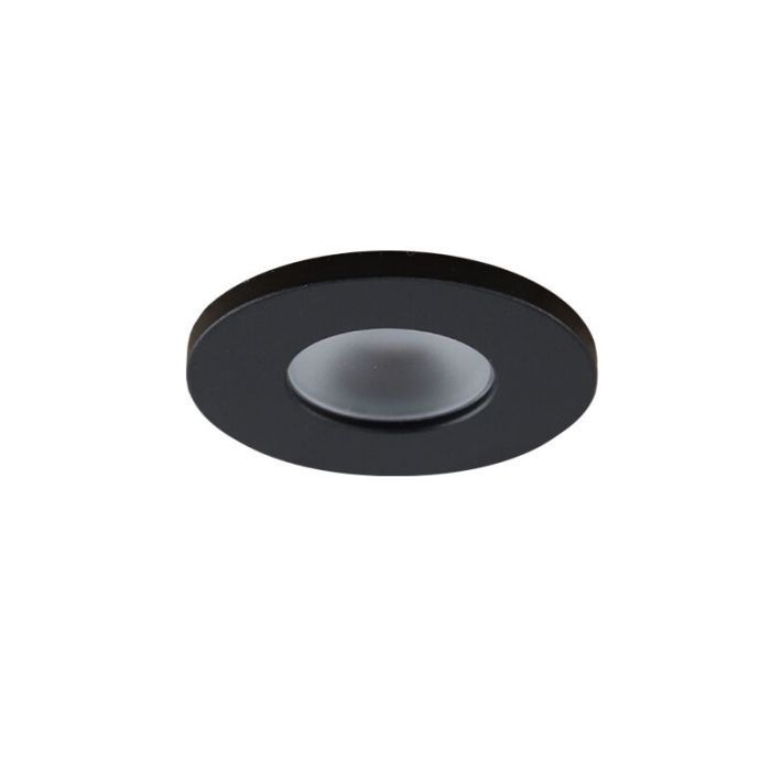 8 black porch spotlights Dico, IP65, with connection set and remote control