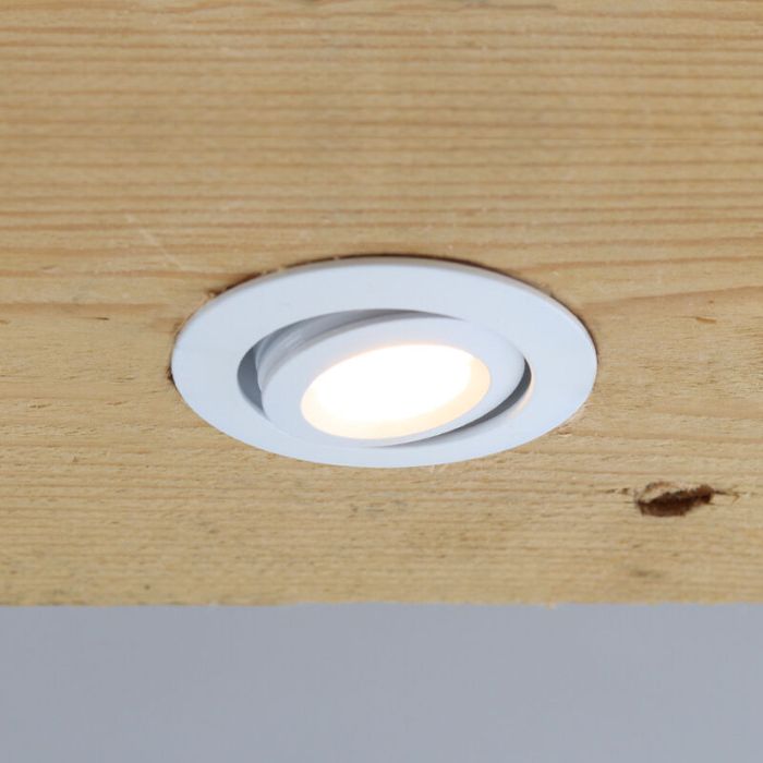 3 adjustable porch spotlights Rona, IP44, with connection set and remote control, white